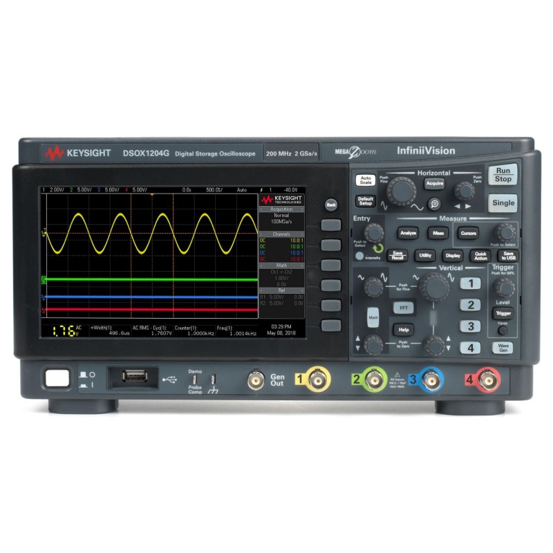 1 pcs - Keysight Technologies DSOX1204A+DSOX1200A-200 InfiniiVision 1000 X Series Digital Bench Oscilloscope, 4 Analogue