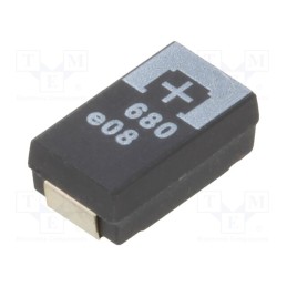 10 pcs x PANASONIC - 2R5TPE680MWL - Capacitor: tantalum-polymer, 680uF, 2.5VDC, TPE, SMD, ±20%, 2000h