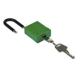 1 pcs - RS PRO Green 1-Lock Aluminium, Nylon Safety Lockout, 6.4mm Shackle