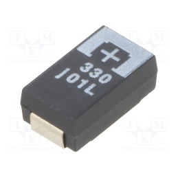 10 pcs x PANASONIC - 6TPB330MVL - Capacitor: tantalum-polymer, 330uF, 6.3VDC, TPB, SMD, ±20%, 2000h