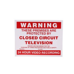1 pcs - RS PRO Vinyl Security Label, CCTV Sign, English, 100 mm x 130mm