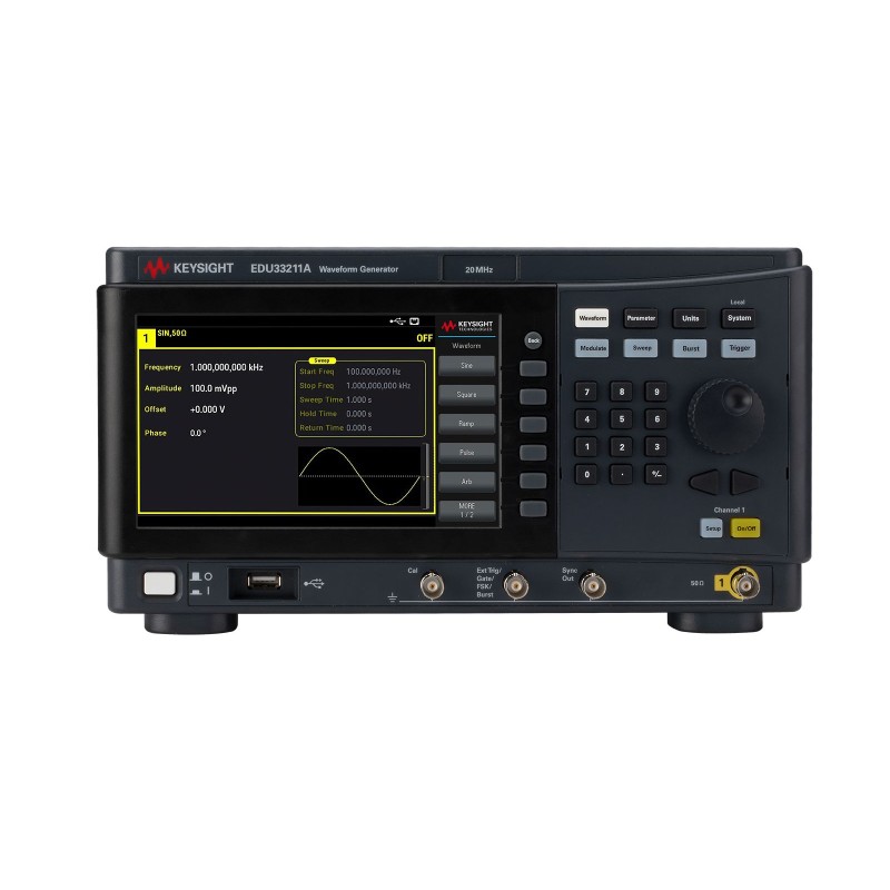 1 pcs - Keysight Technologies Arbitrary Waveform Generator, 20MHz Max, 1-Channel, 1 μHz Min - RS Calibrated