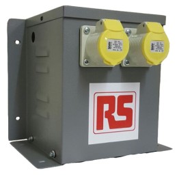 1 pcs - RS PRO 3.3kVA Site Transformer, 230V ac Primary, 110 (55V Secondary, 2 x 16A O/P