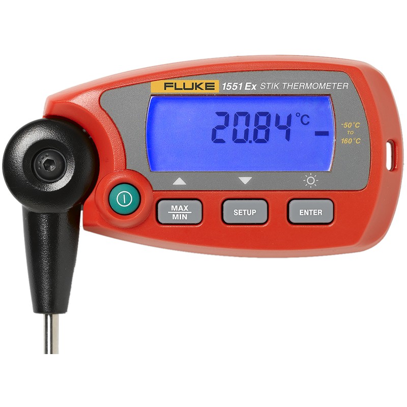1 pcs - Fluke 1551 Wired Digital Thermometer for Industrial Use, RTD Probe, 1 Input(s), +160°C Max, ±0.05 °C Accuracy - UKAS