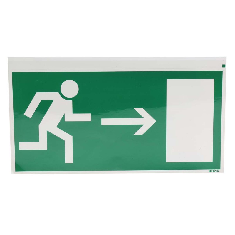 1 pcs - PET Emergency Exit Right Non-Illuminated Emergency Exit Sign