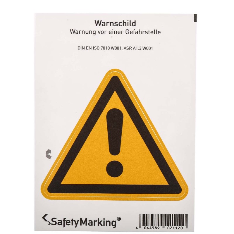 1 pcs - Wolk Self-Adhesive General Hazard Hazard Warning Sign