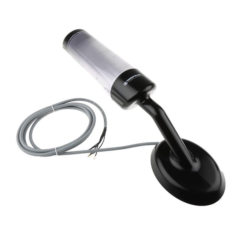 1 pcs - Werma Kompakt Series Clear Buzzer Signal Tower, 3 Lights, 24 V dc, Wall Mount