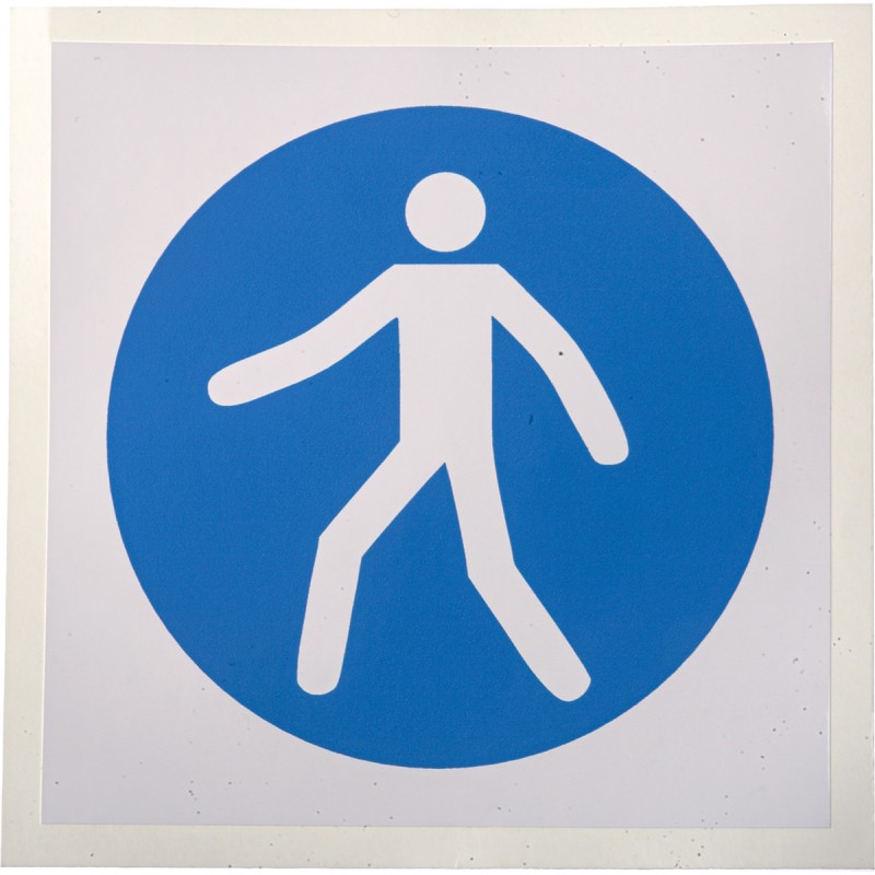 1 pcs - RS PRO Vinyl Mandatory Use This Walkway Sign With Pictogram Only Text