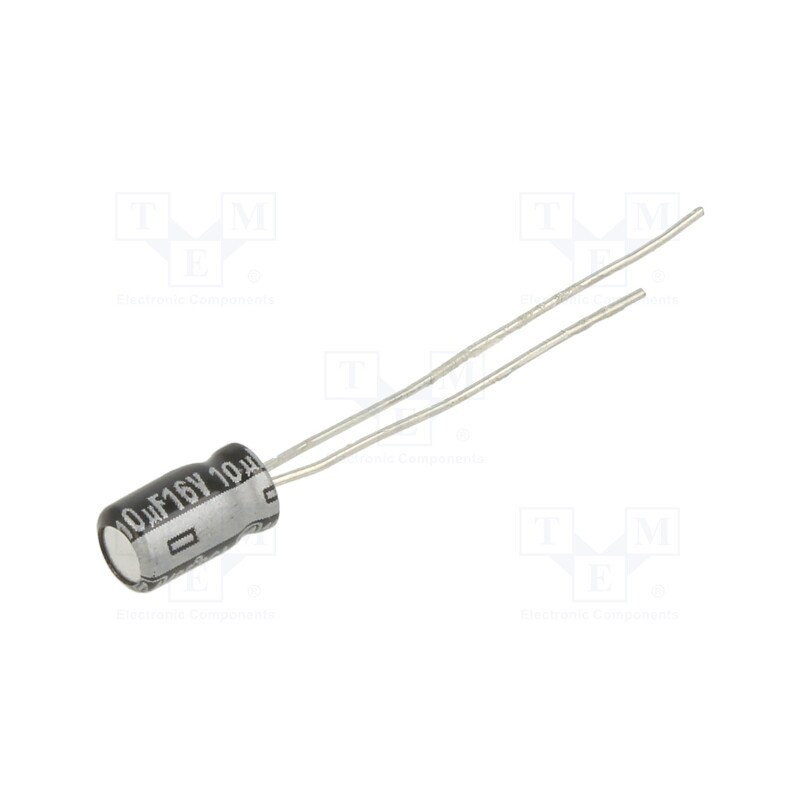 10 pcs x PANASONIC - EEAGA1C100H - Capacitor: electrolytic, THT, 10uF, 16VDC, Ø4x7mm, Pitch: 2.5mm