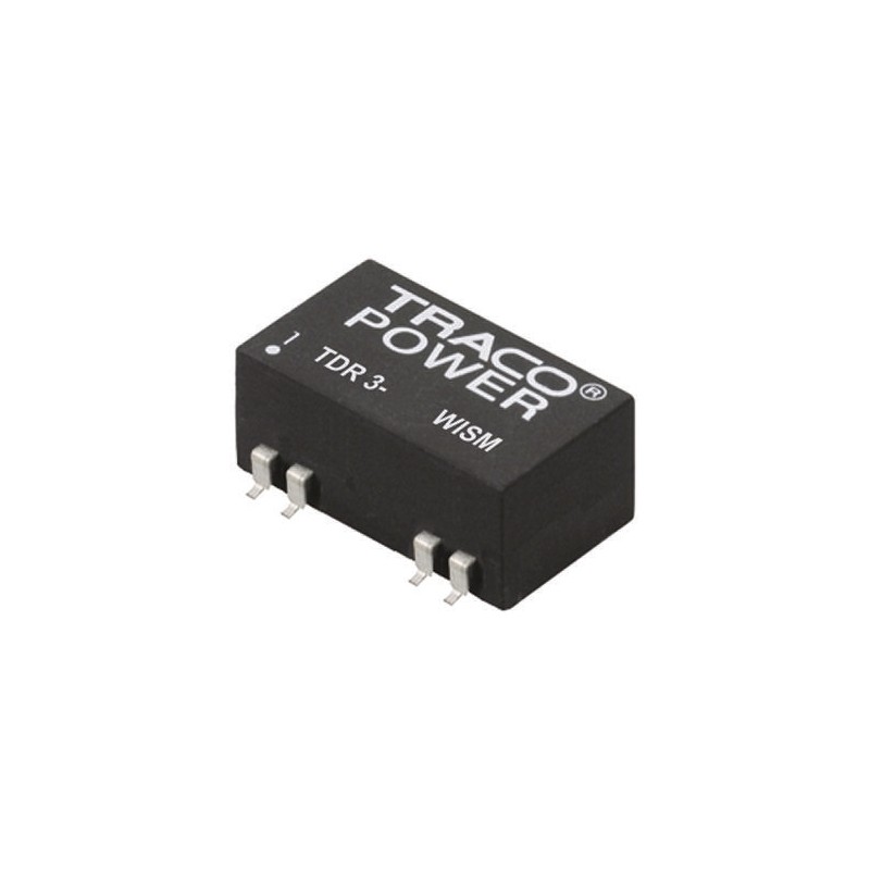 5 pcs - TRACOPOWER TDR 3WISM DC-DC Converter, ±12V dc/ ±125mA Output, 4.5 - 18 V dc Input, 3W, Surface Mount, +85°C Max