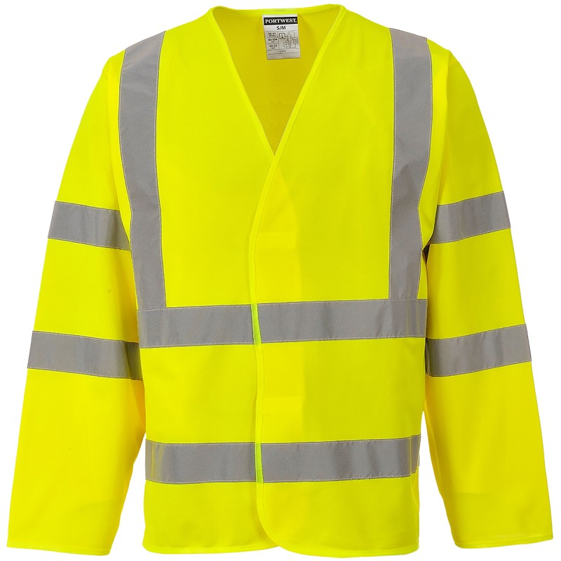 1 pcs - RS PRO Yellow Unisex Hi Vis Jacket, L to XL