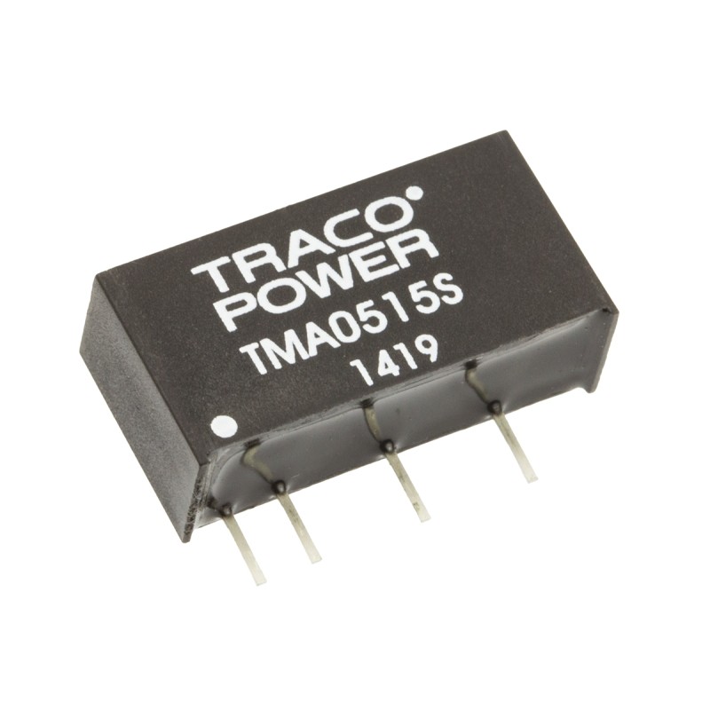 5 pcs - TRACOPOWER TMA DC-DC Converter, 15V dc/ 65mA Output, 4.5 - 5.5 V dc Input, 1W, Through Hole, +85°C Max Temp