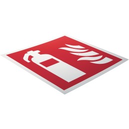 1 pcs - Plastic Fire Safety Sign, With Pictogram Only Text
