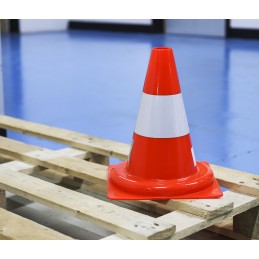 1 pcs - RS PRO Orange, White 300 mm PP Traffic Cone
