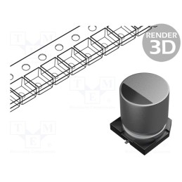 10 pcs x PANASONIC - EEE0JA330WR - Capacitor: electrolytic, SMD, 33uF, 6.3VDC, Ø4x5.4mm, ±20%, 1000h