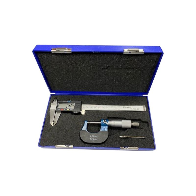 1 pcs - RS PRO Metric & Imperial Caliper and Micrometer Measuring Set UKAS