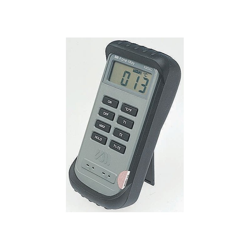 1 pcs - Kane KM340 Wired Digital Thermometer, K Probe, 2 Input(s), +1300°C Max, ±0.2 % Accuracy - UKAS Calibration