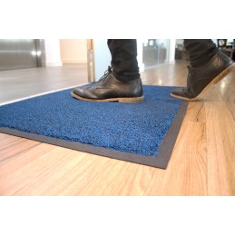 1 pcs - Coba Europe COBAwash Anti-Slip, Door Mat, Carpet, Indoor Use, Black/Blue, 0.85m 1.5m 8mm