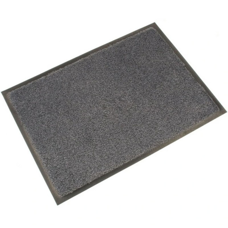 1 pcs - Coba Europe COBAwash Anti-Slip, Door Mat, Carpet, Indoor Use, Black/Steel, 0.85m 1.5m 8mm