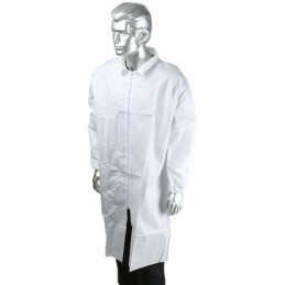 1 pcs - RS PRO White Unisex Visitor Coat, L