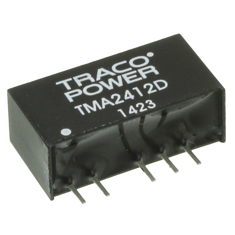 5 pcs - TRACOPOWER TMA DC-DC Converter, ±12V dc/ 42mA Output, 21.6 - 26.4 V dc Input, 1W, Through Hole, +85°C Max Temp