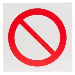 1 pcs - Plastic General Prohibition Prohibition Sign, None