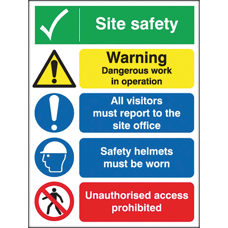 1 pcs - Safety Poster, PP, English, 400 mm, 300mm
