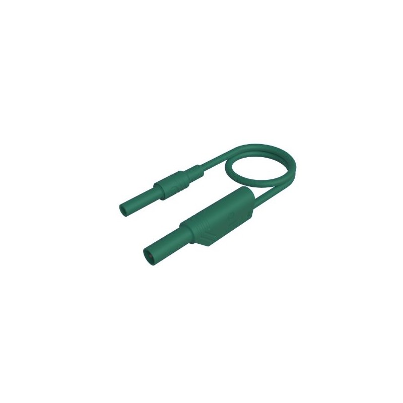 1 pcs - Hirschmann Test & Measurement Test lead, 32A, Green, 250mm Lead Length