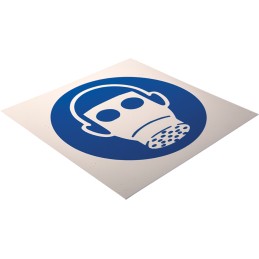 1 pcs - RS PRO Plastic Mandatory Respiratory Protection Sign With Pictogram Only Text