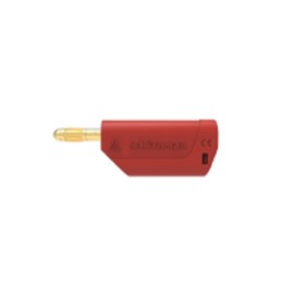 1 pcs - Schutzinger Red Male Banana Plug, Plug In Termination, 32A, 30 V ac/dc, 60 V ac/dc, Nickel Plating