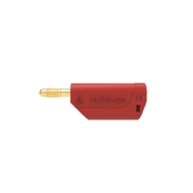 1 pcs - Schutzinger Red Male Banana Plug, Plug In Termination, 32A, 30 V ac/dc, 60 V ac/dc, Nickel Plating