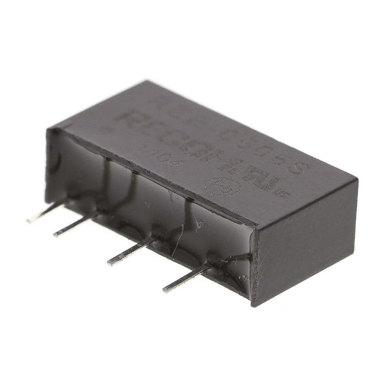 5 pcs - Recom REE DC-DC Converter, 5V dc/ 200mA Output, 4.5 - 5.5 V dc Input, 1W, Through Hole, +85°C Max Temp -40°C Min