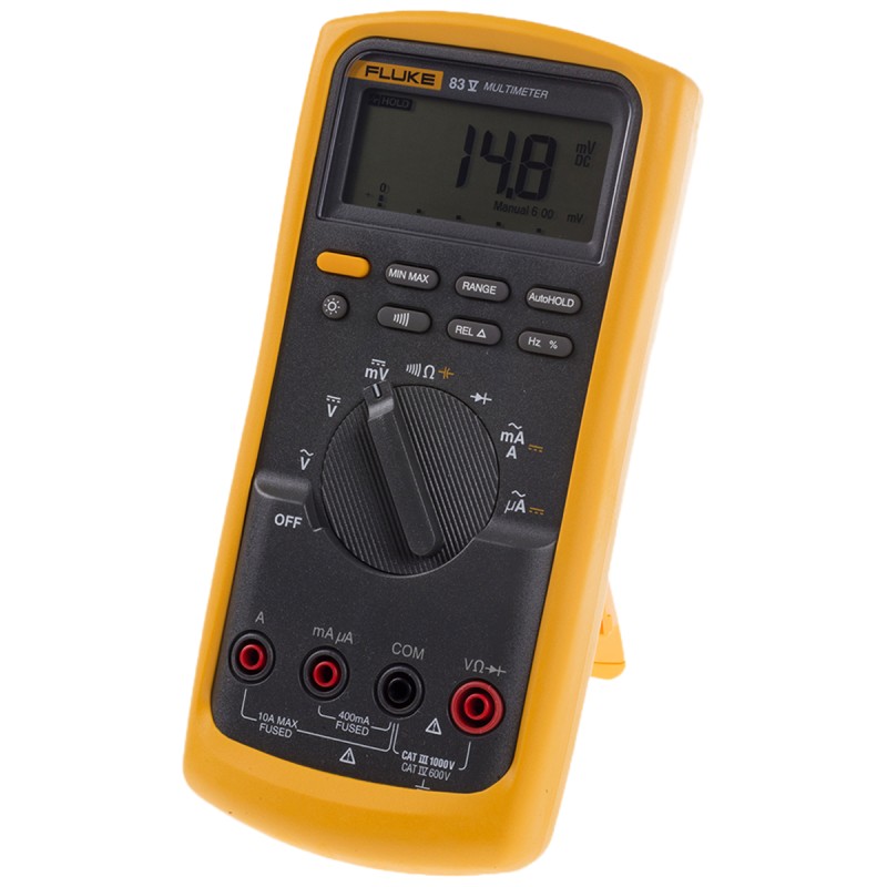 1 pcs - Fluke 83 Handheld Digital Multimeter, True RMS, 10A ac Max, 10A dc Max, 1000V ac Max - UKAS Calibrated