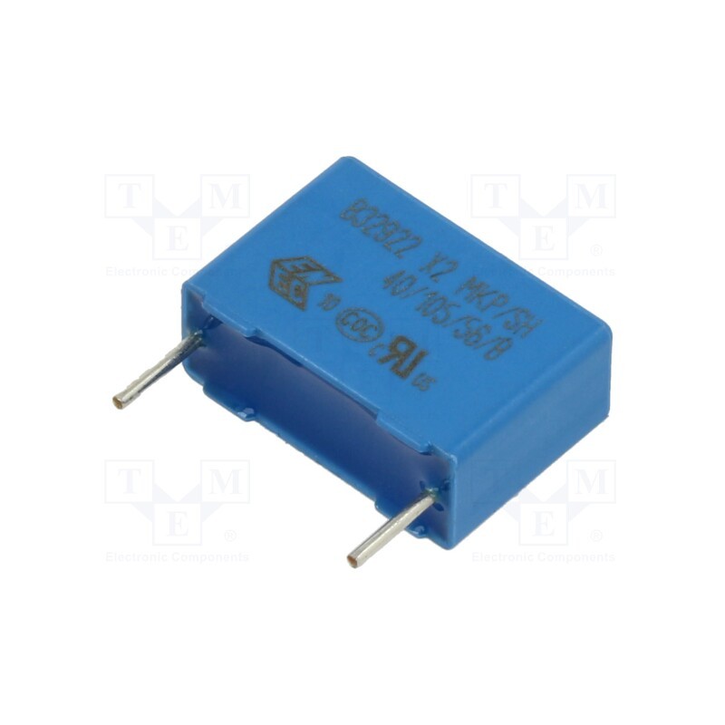 10 pcs x EPCOS - B32922C3224K000 - Capacitor: polypropylene, 0.22uF, THT, ±10%, 15mm, 630VDC, 305VAC