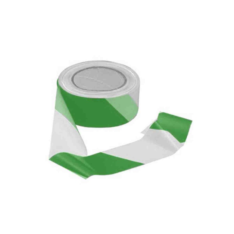 1 pcs - RS PRO Green, White High-Density Polyethylene 100m Barrier Tape, 0.02mm Thickness