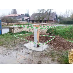 1 pcs - RS PRO Green, White High-Density Polyethylene 100m Barrier Tape, 0.02mm Thickness