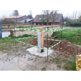 1 pcs - RS PRO Green, White High-Density Polyethylene 100m Barrier Tape, 0.02mm Thickness