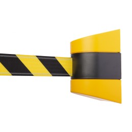 1 pcs - Tensator Black & Yellow Retractable Barrier, 8m, Yellow/Black Tape