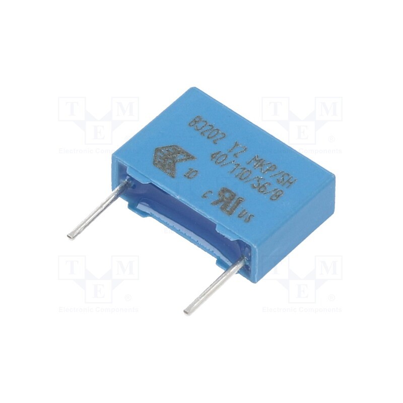 10 pcs x EPCOS - B32021A3222M000 - Capacitor: polypropylene, 2.2nF, 13x9x4mm, THT, ±20%, 10mm, 300VAC