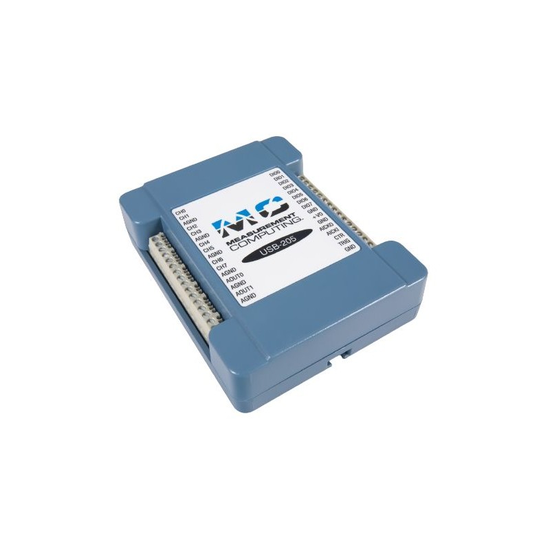 1 pcs - Digilent MCC USB-202 Data Acquisition, 8 Channel(s), USB, 500ksps, 12 bits