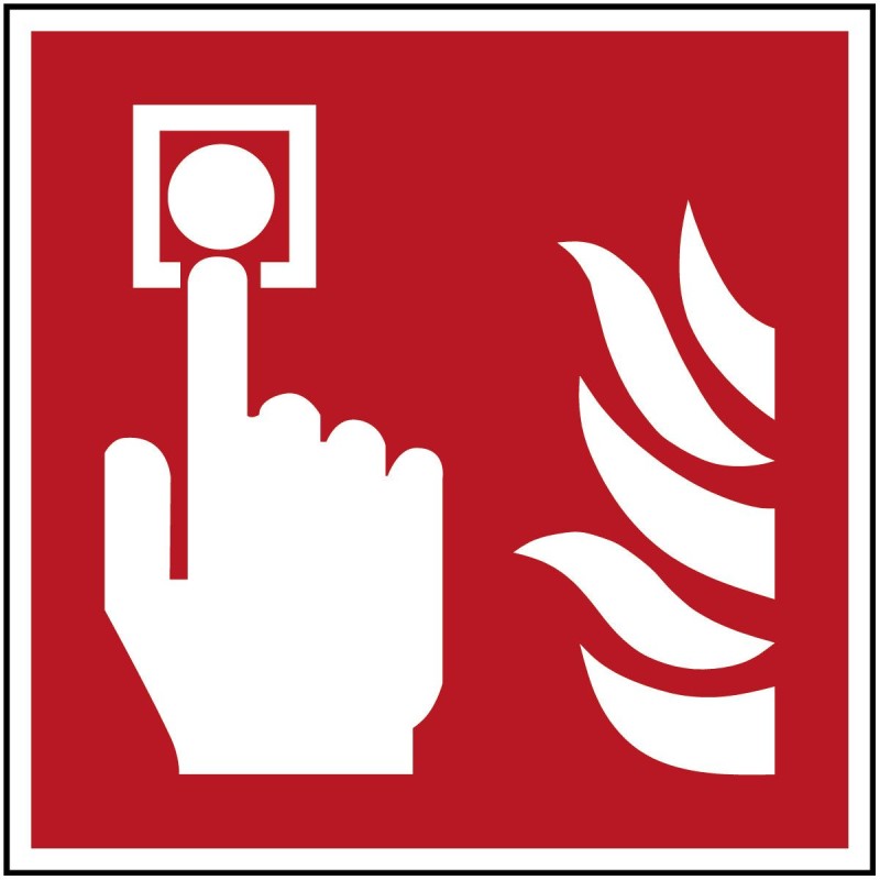 1 pcs - Polyester Fire Safety Sign, None With Pictogram Only Text Self-Adhesive