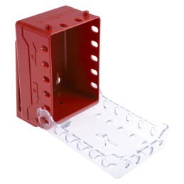 1 pcs - Brady Red 6-Lock Plastic Group Lock Box