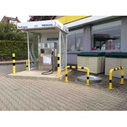 1 pcs - RS PRO Yellow/Black Steel Protection Barrier