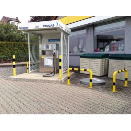 1 pcs - RS PRO Yellow/Black Steel Protection Barrier