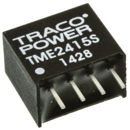 5 pcs - TRACOPOWER TME DC-DC Converter, 15V dc/ 65mA Output, 21.6 - 26.4 V dc Input, 1W, Through Hole, +85°C Max Temp