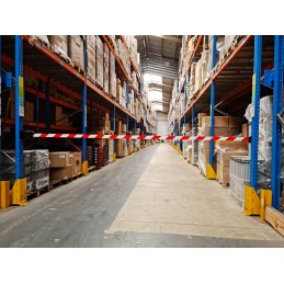 1 pcs - RS PRO Red & White Steel Strap Reel, 4m, Red, White Tape