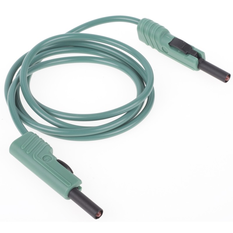 1 pcs - Hirschmann Test & Measurement, 16A, 30 V ac, 60V dc, Green, 1m Lead Length