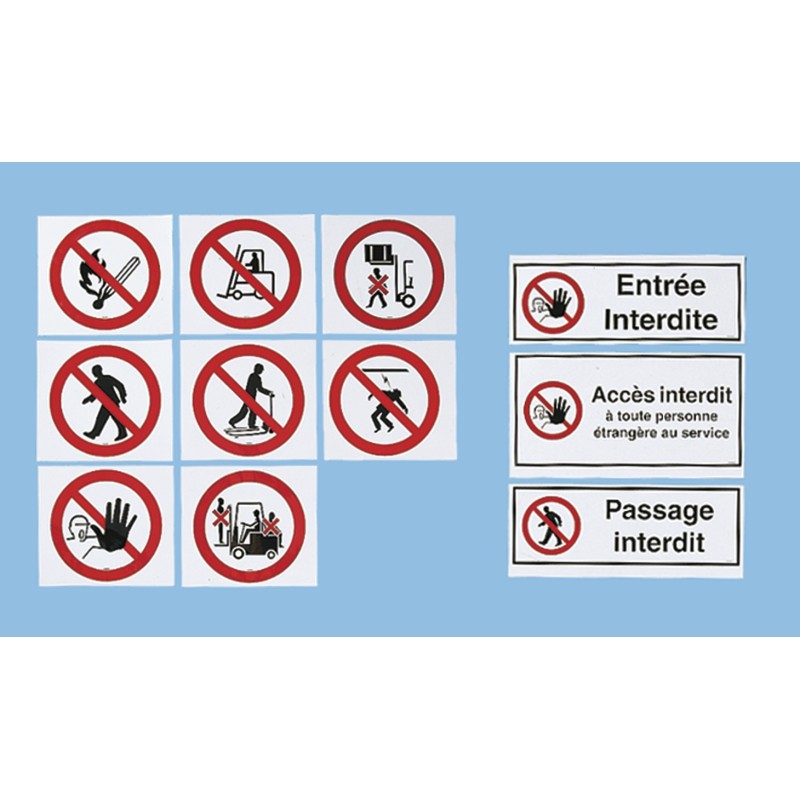 1 pcs - PET No Unauthorised Access Prohibition Sign, Entrée interdite, French
