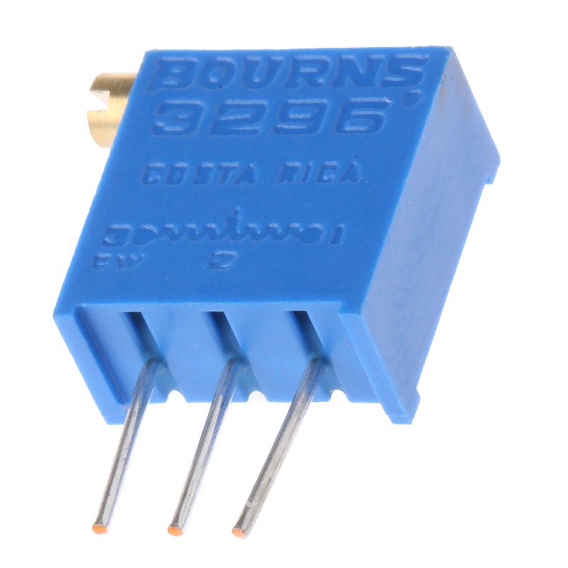 10 pcs - 2kΩ, Through Hole Trimmer Potentiometer 0.5W Side Adjust Bourns, 3296