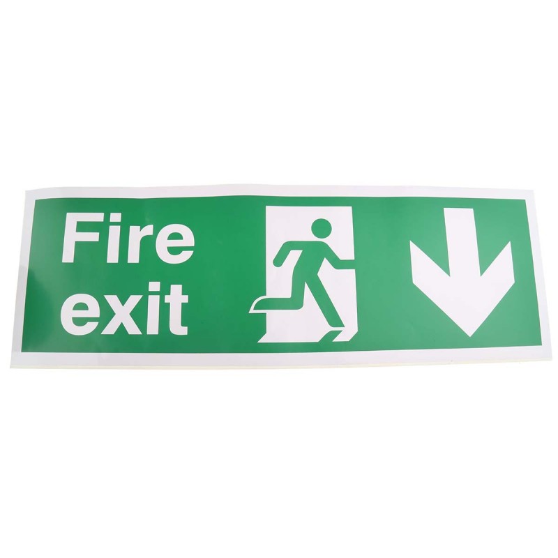 1 pcs - Vinyl FIRE EXIT, Fire Exit, English, Exit Sign